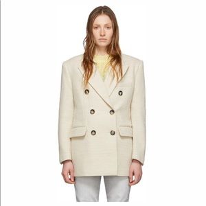 ISABEL MARANT off-white wool Hermina coat 34 NEW